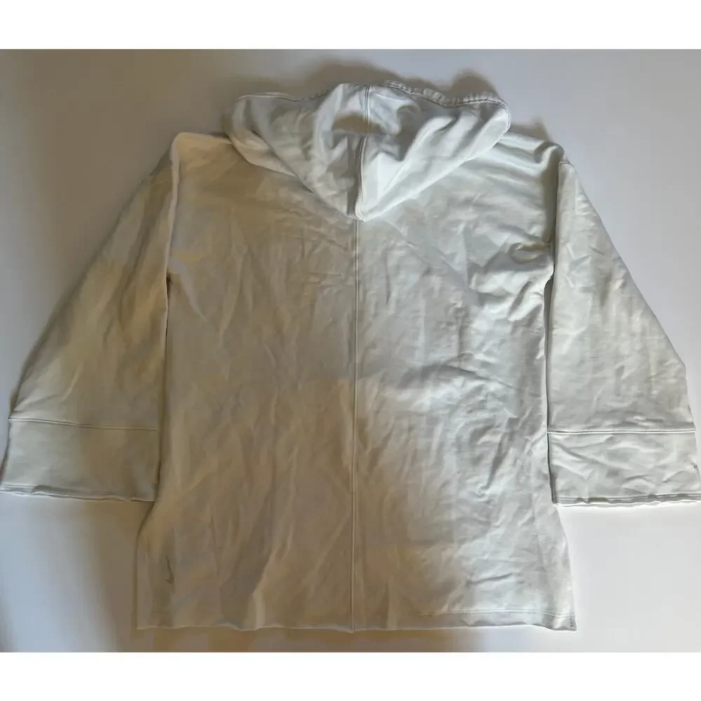 New Nike Women's Cropped Hoodie Yoga Luxe White CJ3673-121 Loose Fit Size S